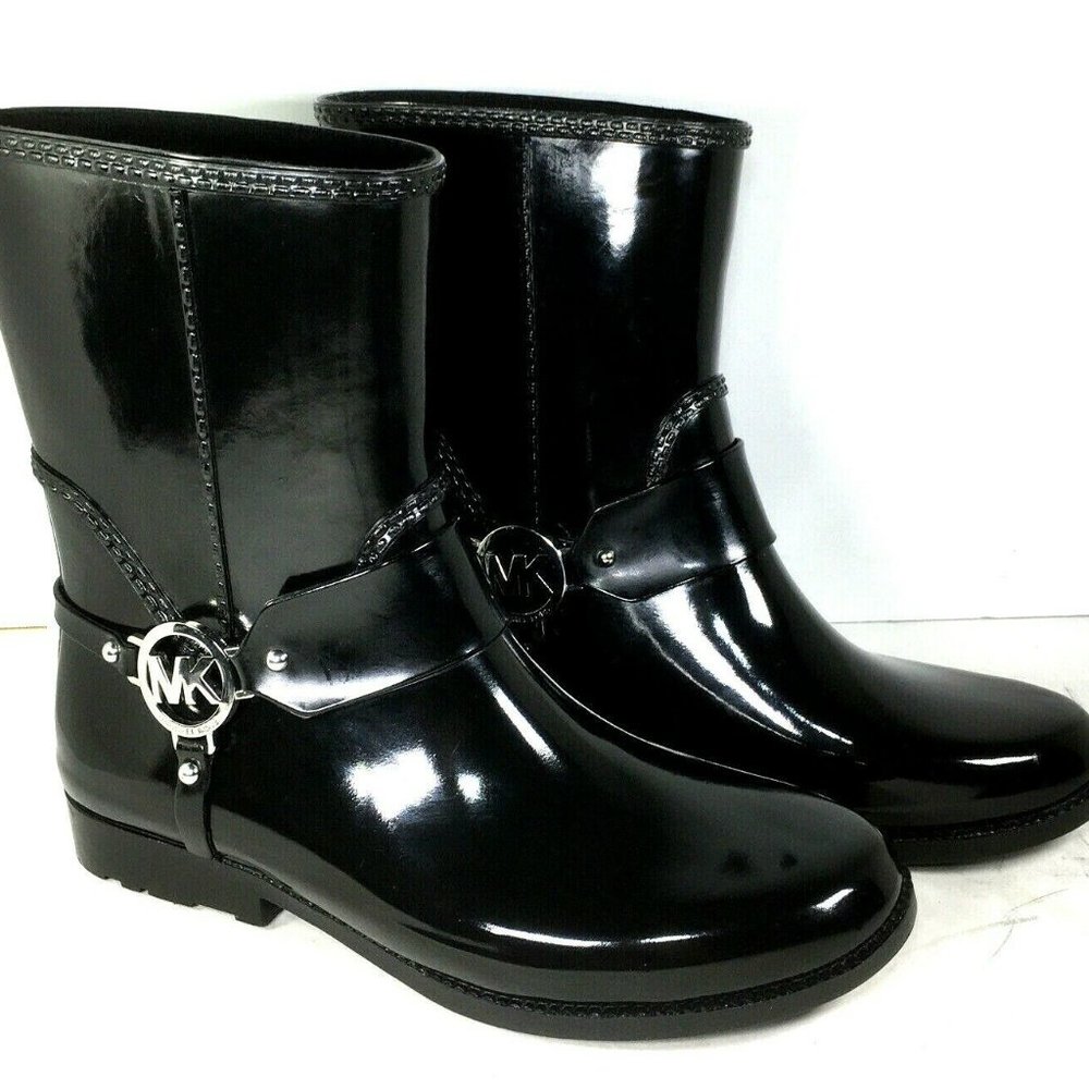 Michael Kors Womens Black Rain Ankle Boots US 10 M - Picture 2 of 12